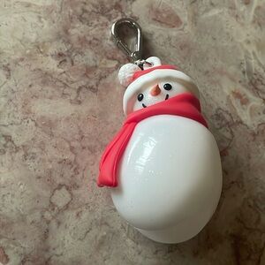 NWOT~Bath & Body Works Snowman With A Red Hat & Scarf Sanitizer Holder